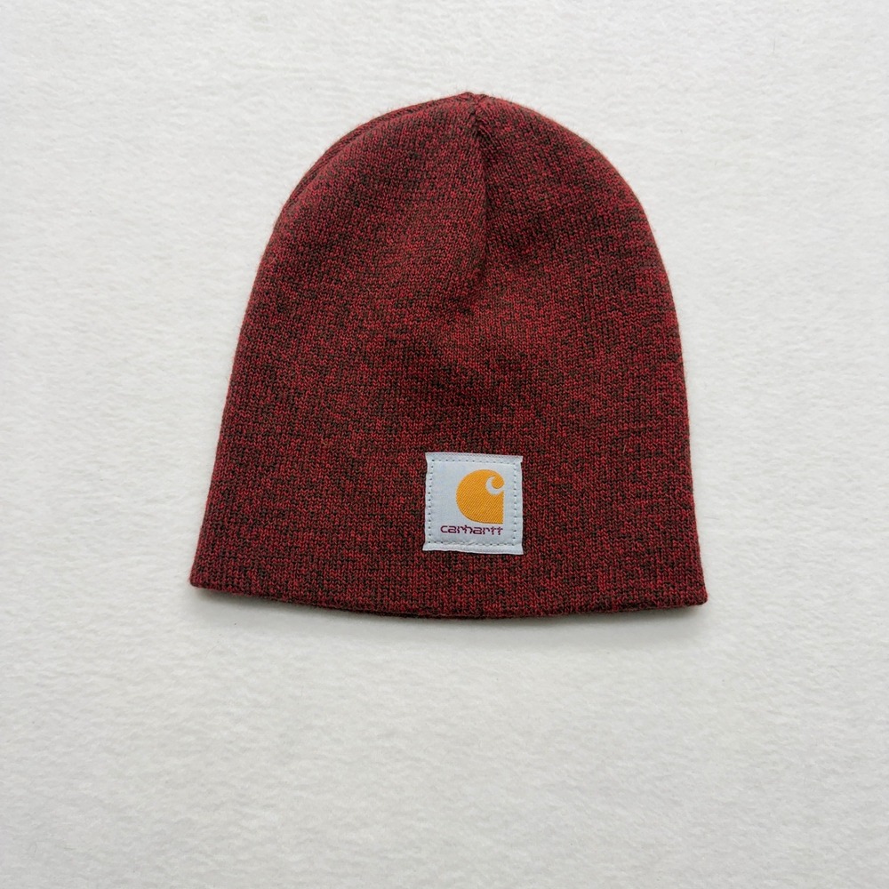 Carhartt Marled Knit Beanie Hat Mens OSFM Red‎ Black